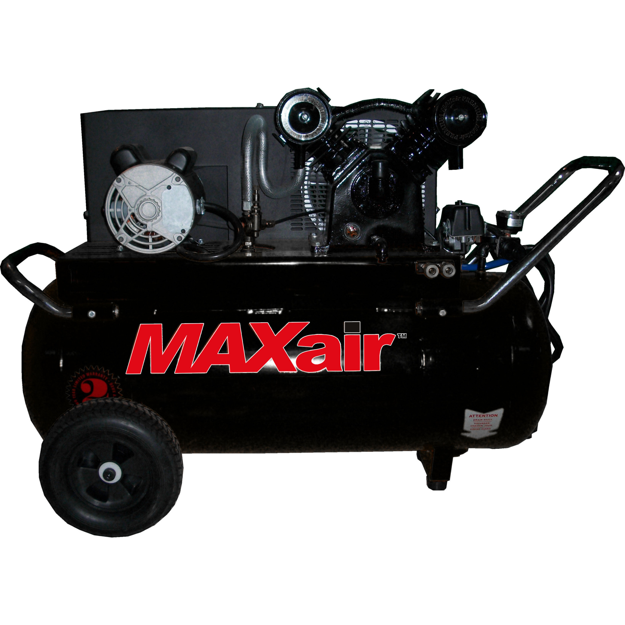 MAXair Dual Control Air Compressor - 25 Gallon, 3.7 HP, 220V, 12.5 CFM, 170 PSI, Model# P4125H1-MAP